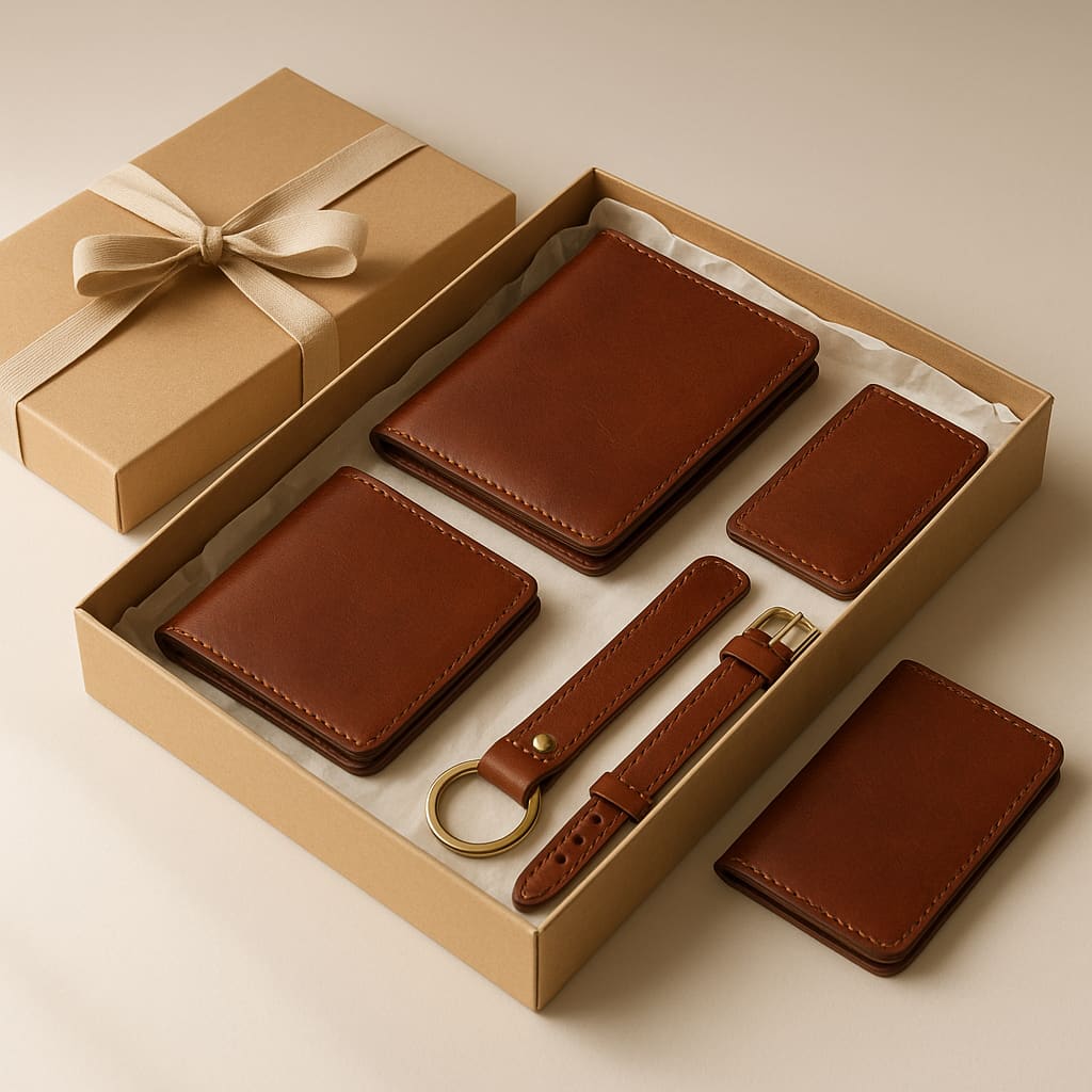 Premium Leder-Geschenkset
